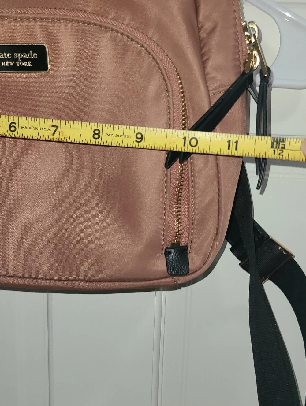kate spade Nylon Rose Dust Backpack with Gold Accents